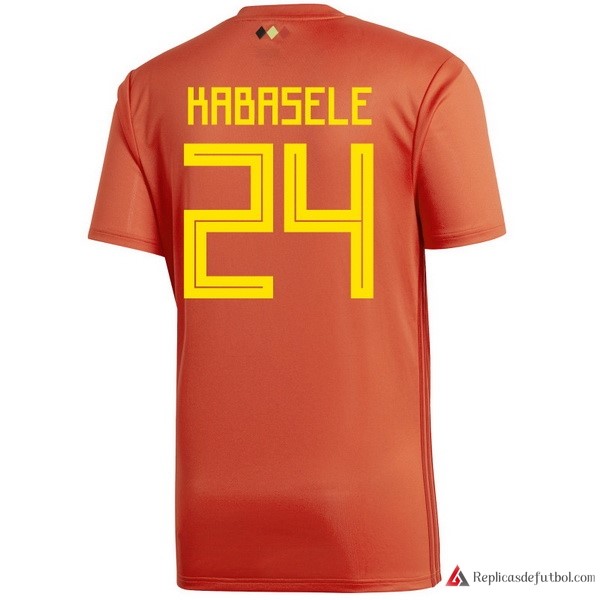 Camiseta Seleccion Belgica Primera equipación Kabasele 2018 Rojo